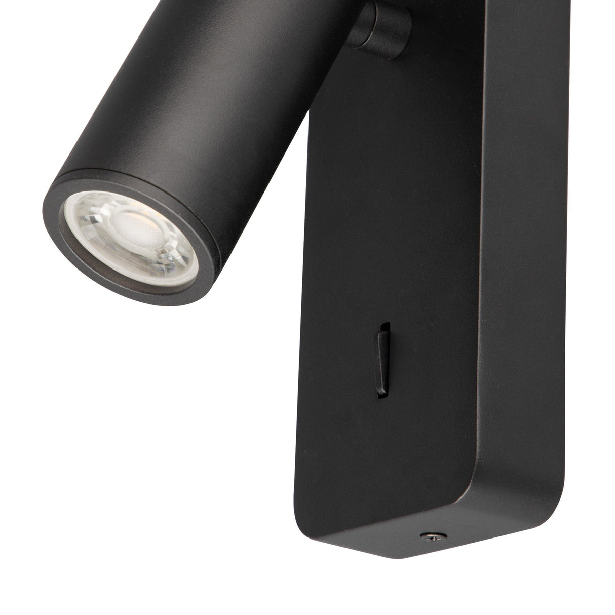 Notte 1 Light Single Spotlight With Switch - Black