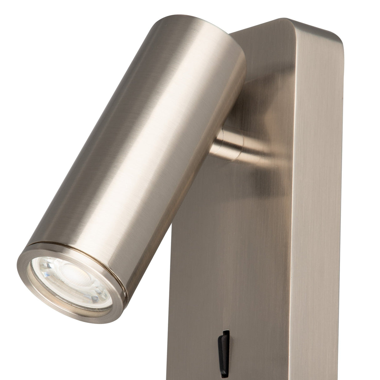 Notte Sitched 1 Light Single Spotlight With Switch - Nickel