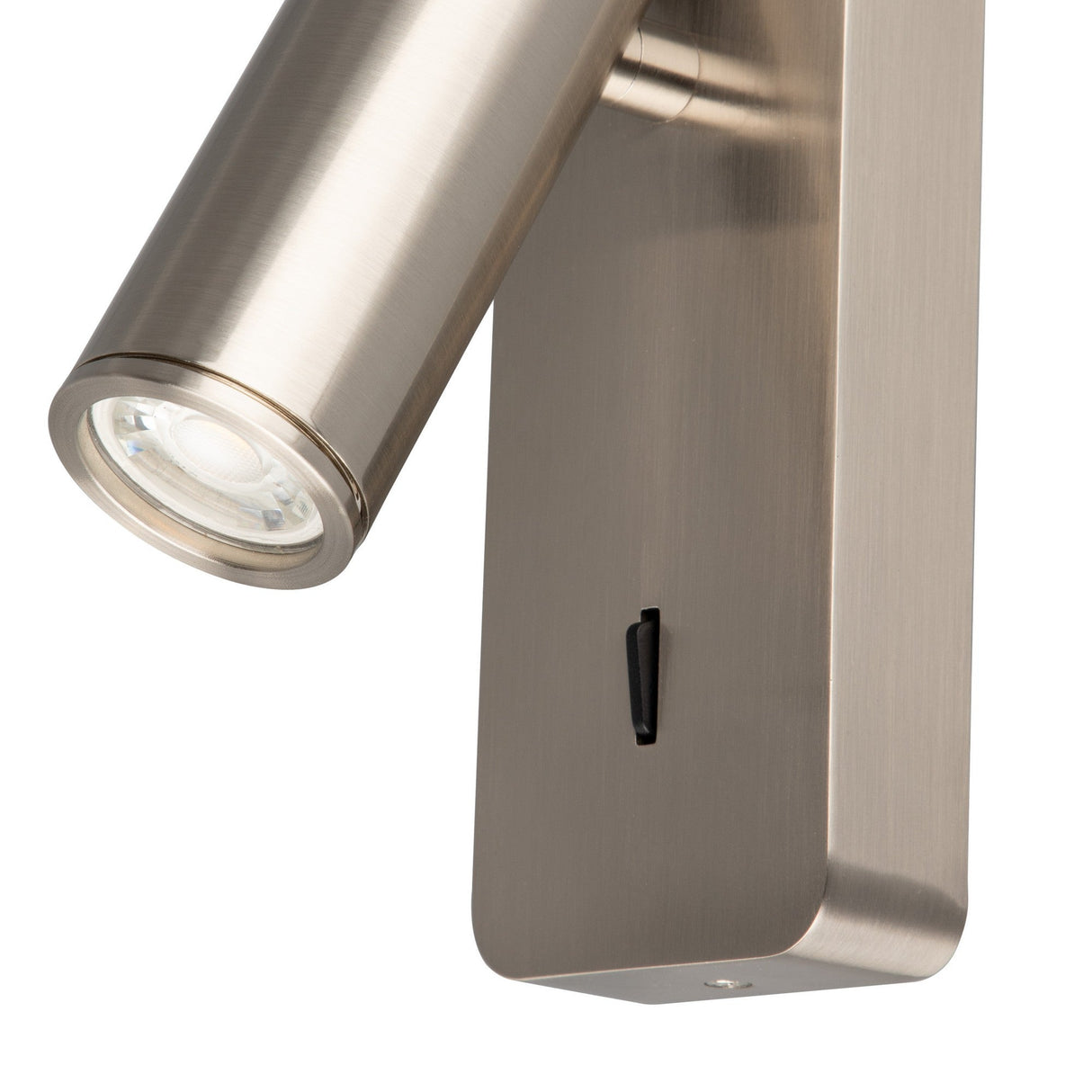 Notte Sitched 1 Light Single Spotlight With Switch - Nickel