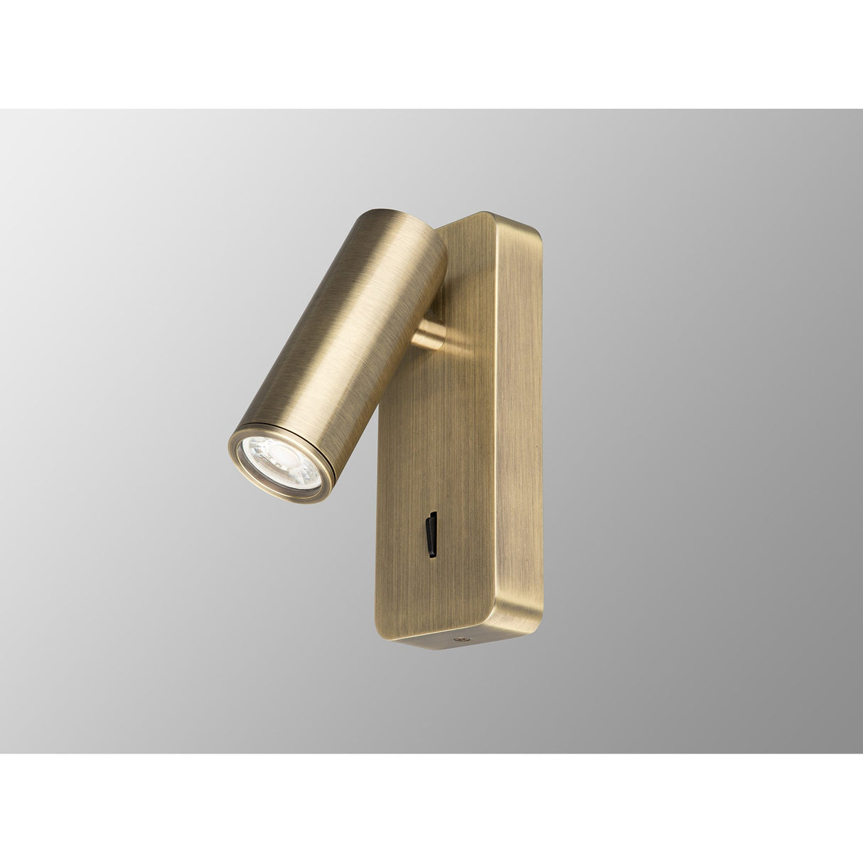 Notte 1 Light Single Spotlight With Switch - Antique Brass