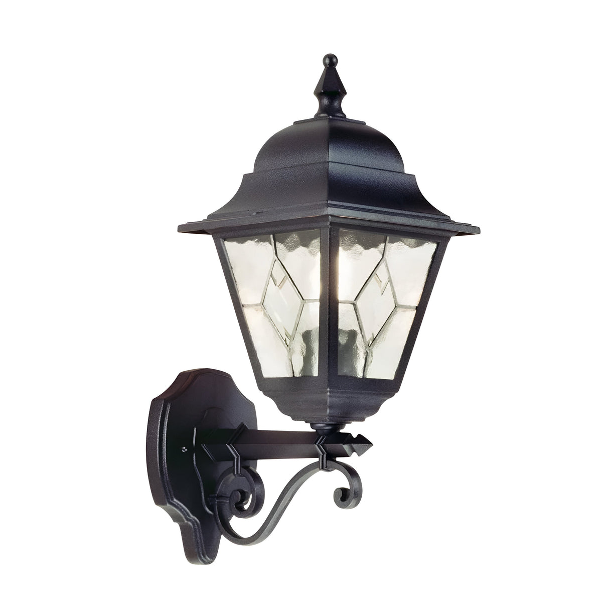 Norfolk 1 Light Up Wall Lantern - Black
