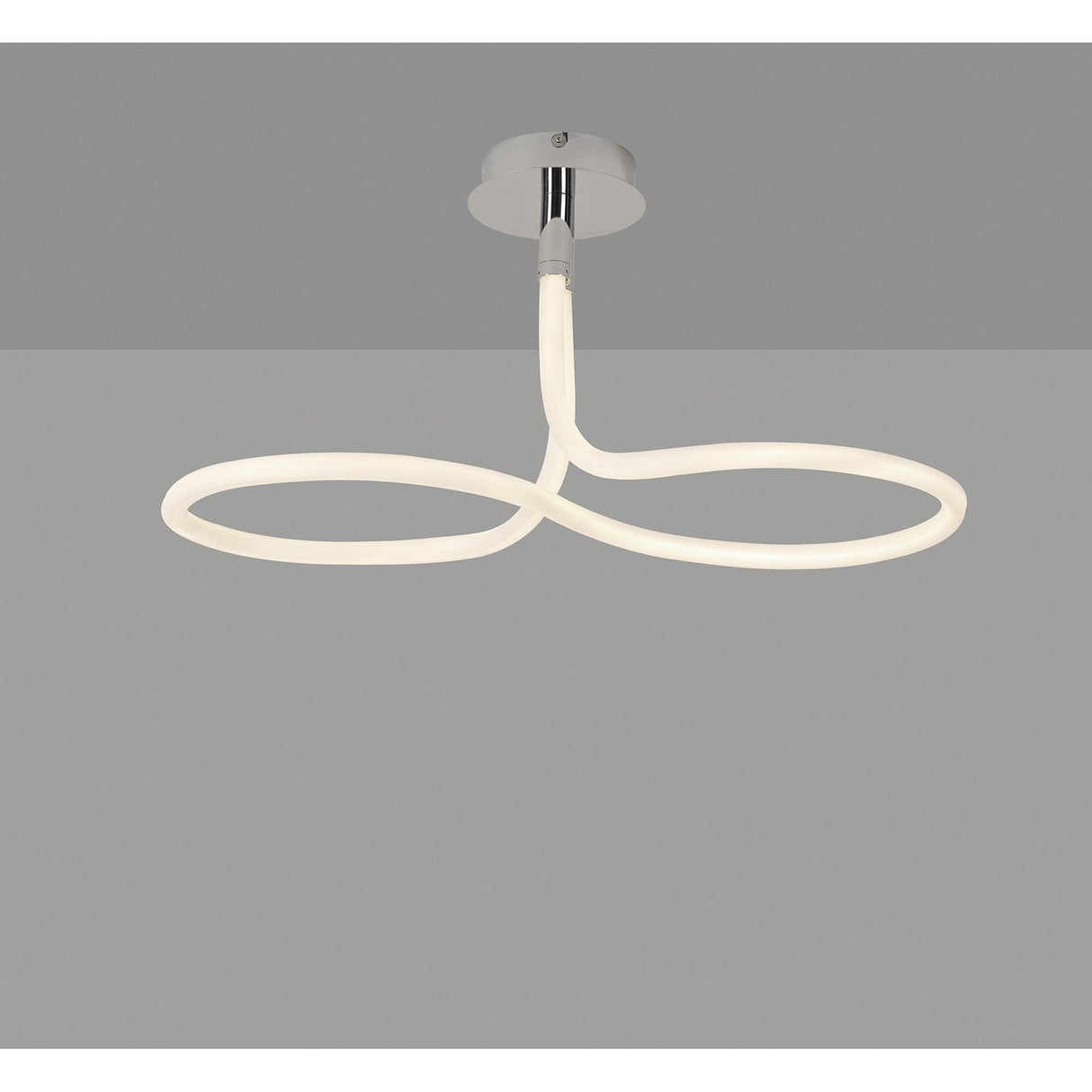 Nur II LED Rectangular Semi-Flush Ceiling Light 40W 3000K – Chrome