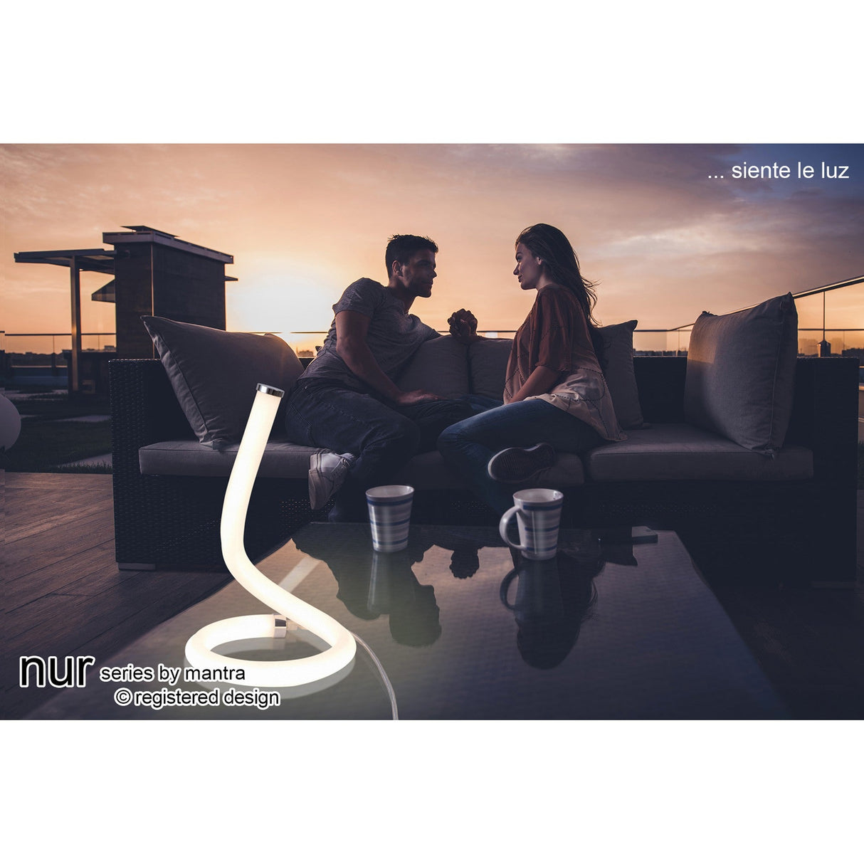 Nur II LED Table Lamp 12W 3000K - Chrome