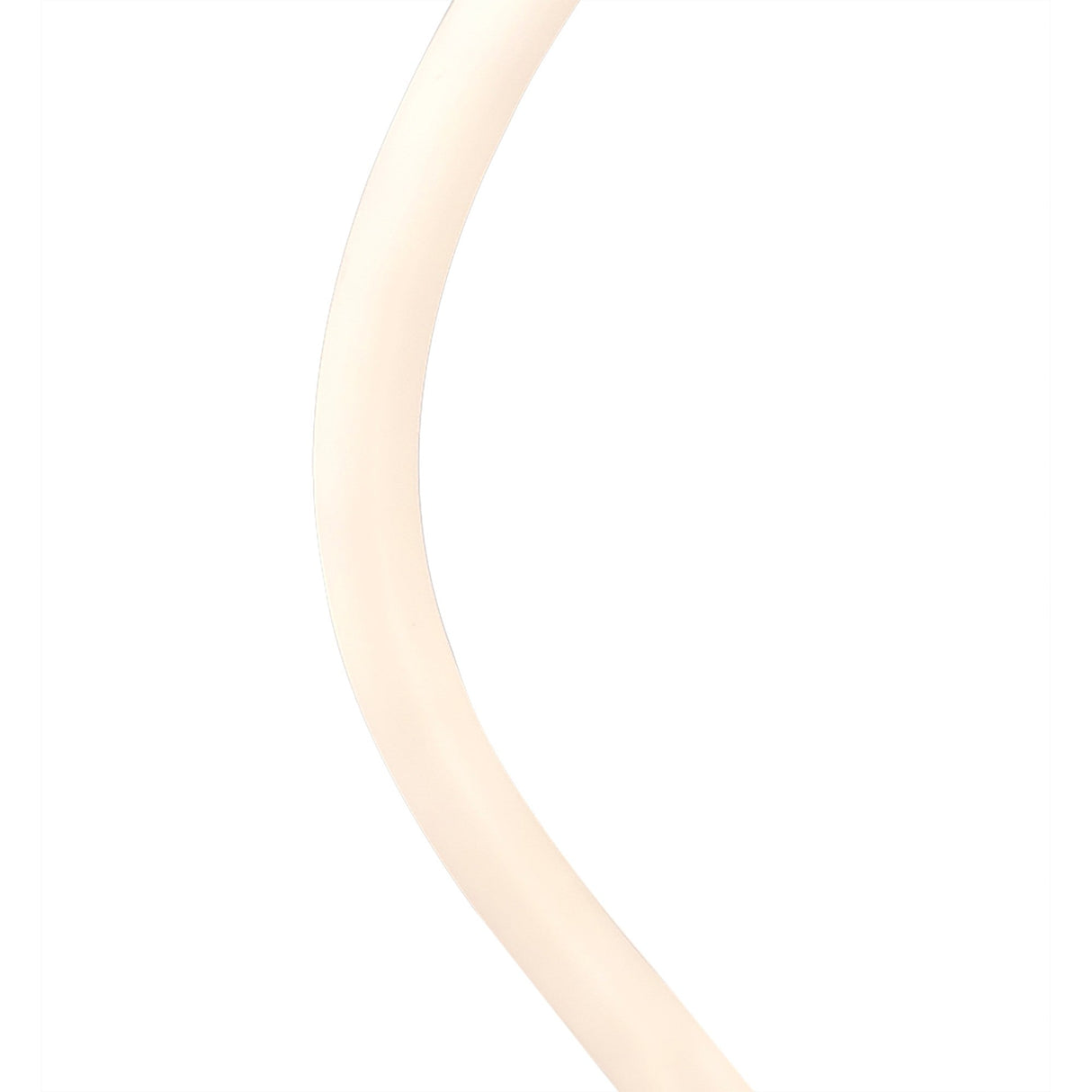 A sleek, polished chrome curve from the Nur II Dimmable LED Floor Lamp (20W, 3000K) stands vertically against a white background, evoking an abstract form or a contemporary lighting detail.