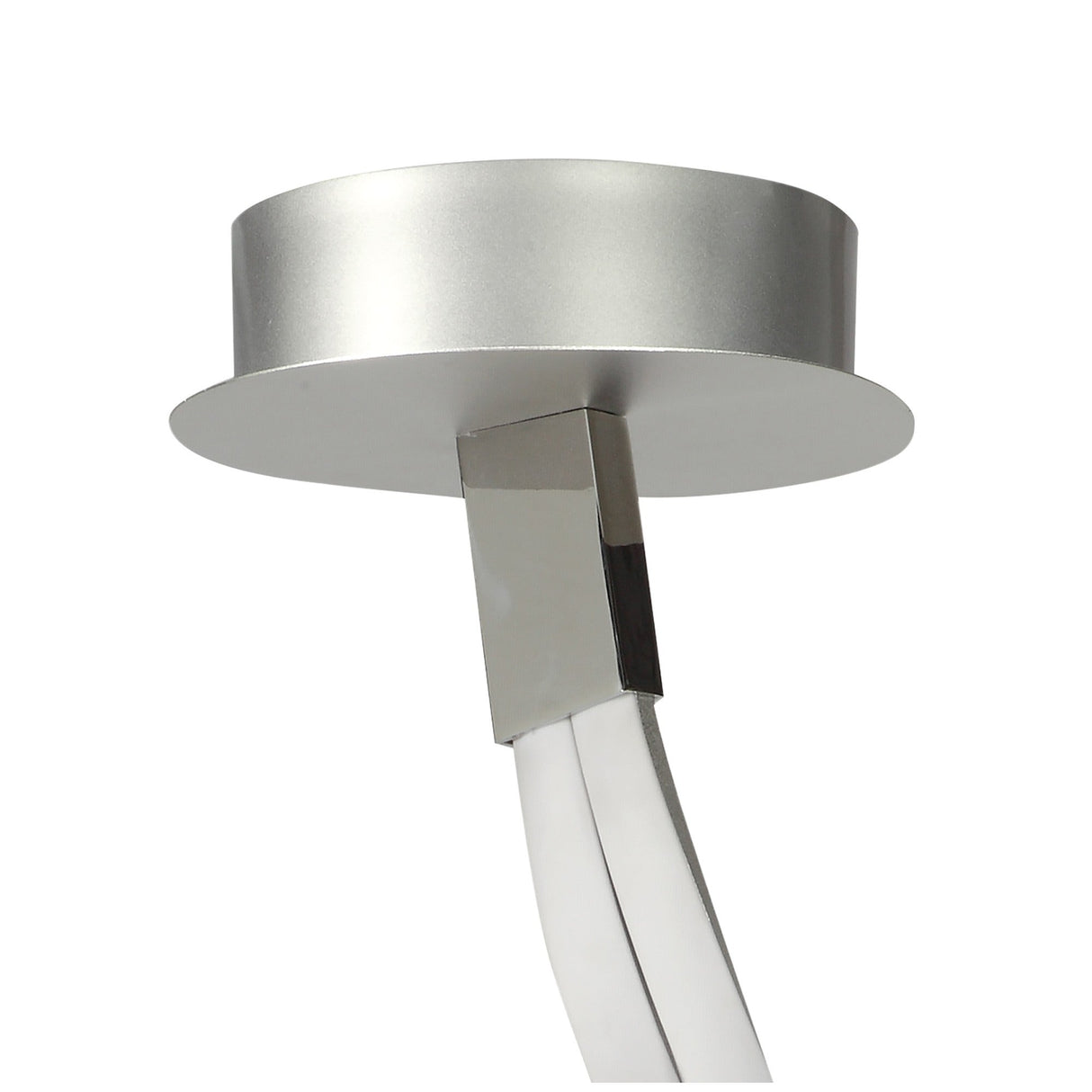 Nur LED Semi-Flush Ceiling Light 50W 3000K – Silver & Polished Chrome