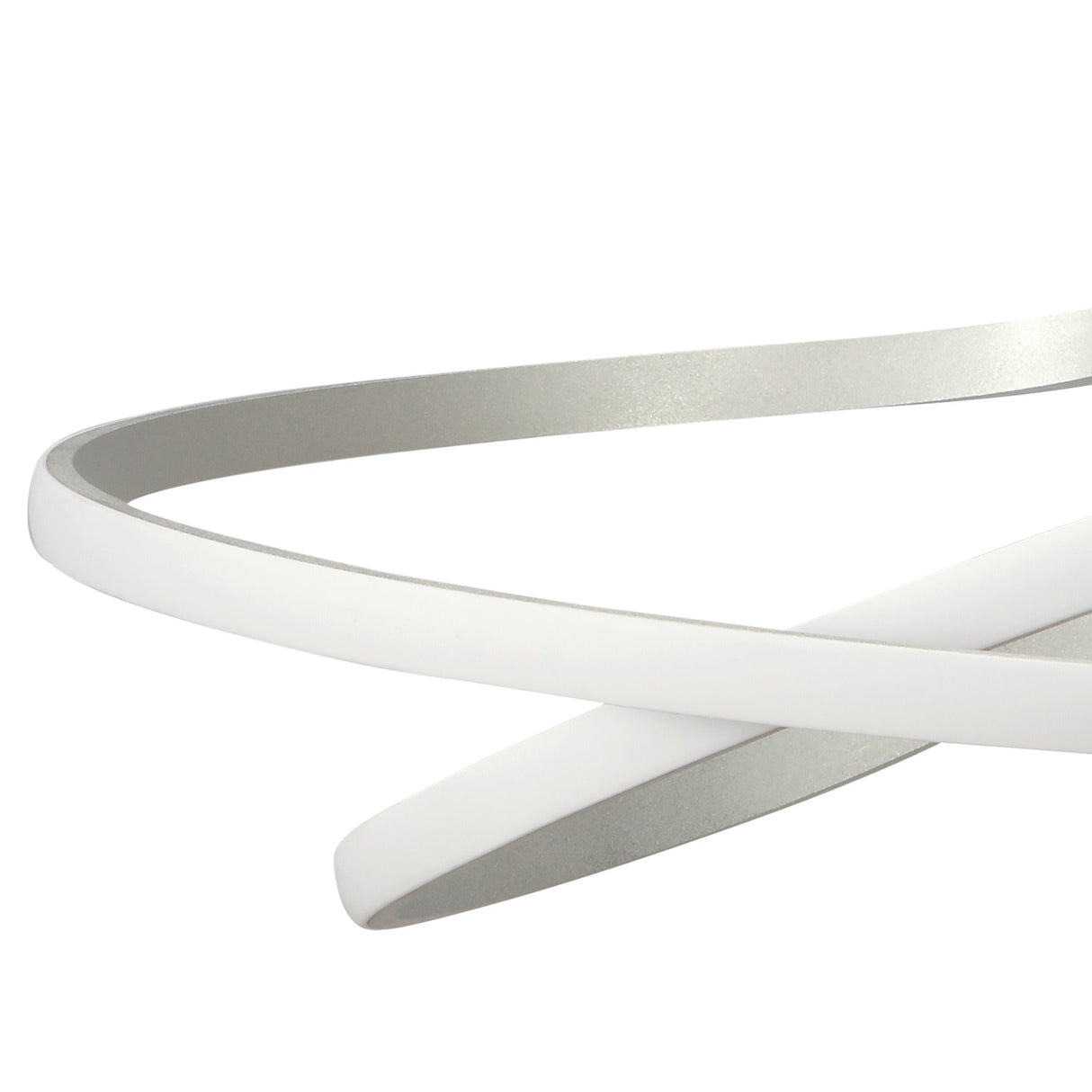 Nur LED Semi-Flush Ceiling Light 50W 3000K – Silver & Polished Chrome