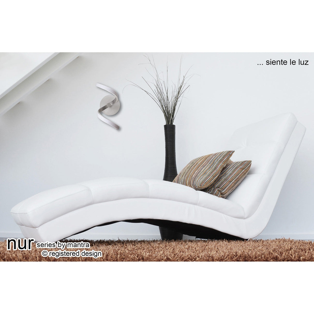 Nur Dimmable LED Wall Light 10W 3000K - Silver & Chrome