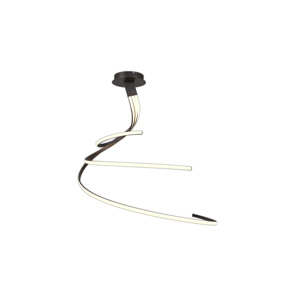 Nur XL Dimmable LED Semi-Flush Ceiling Light 80W 2800K – Brown Oxide