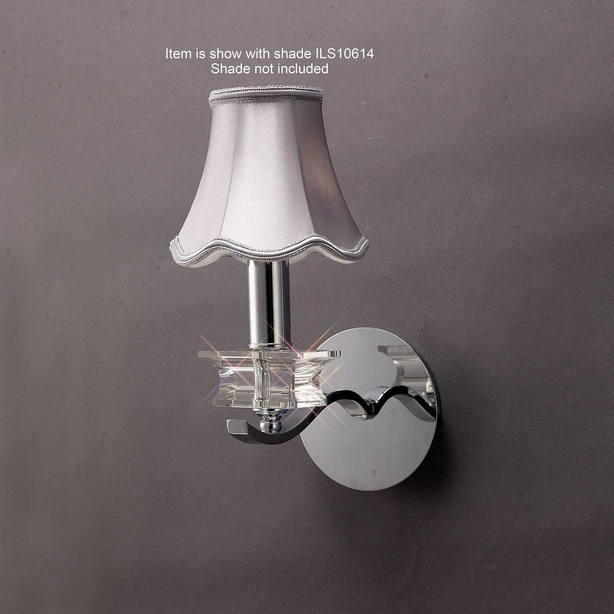 Nydia 1 Light Crystal Wall Light - Polished Chrome