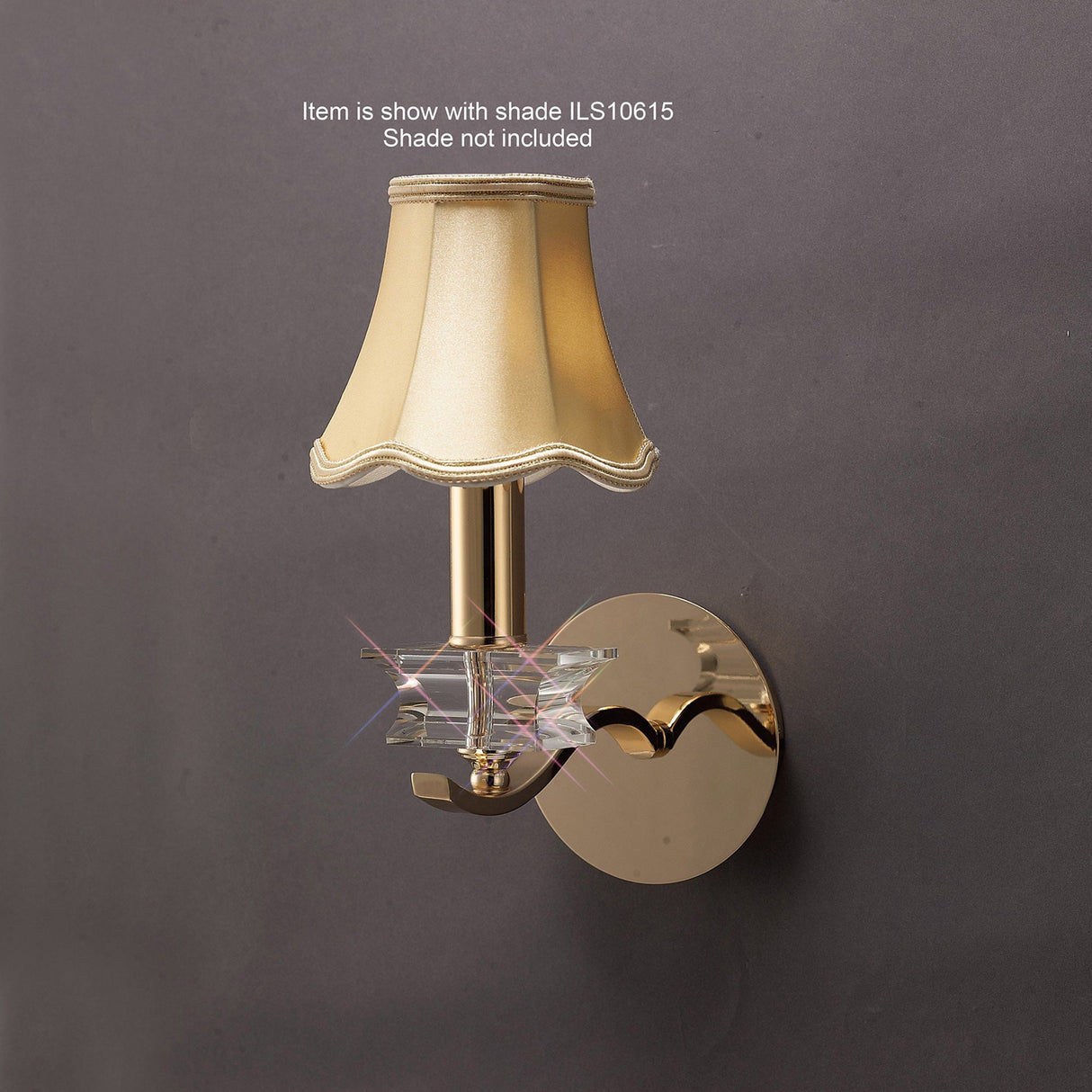 Nydia 1 Light Crystal Wall Light - French Gold