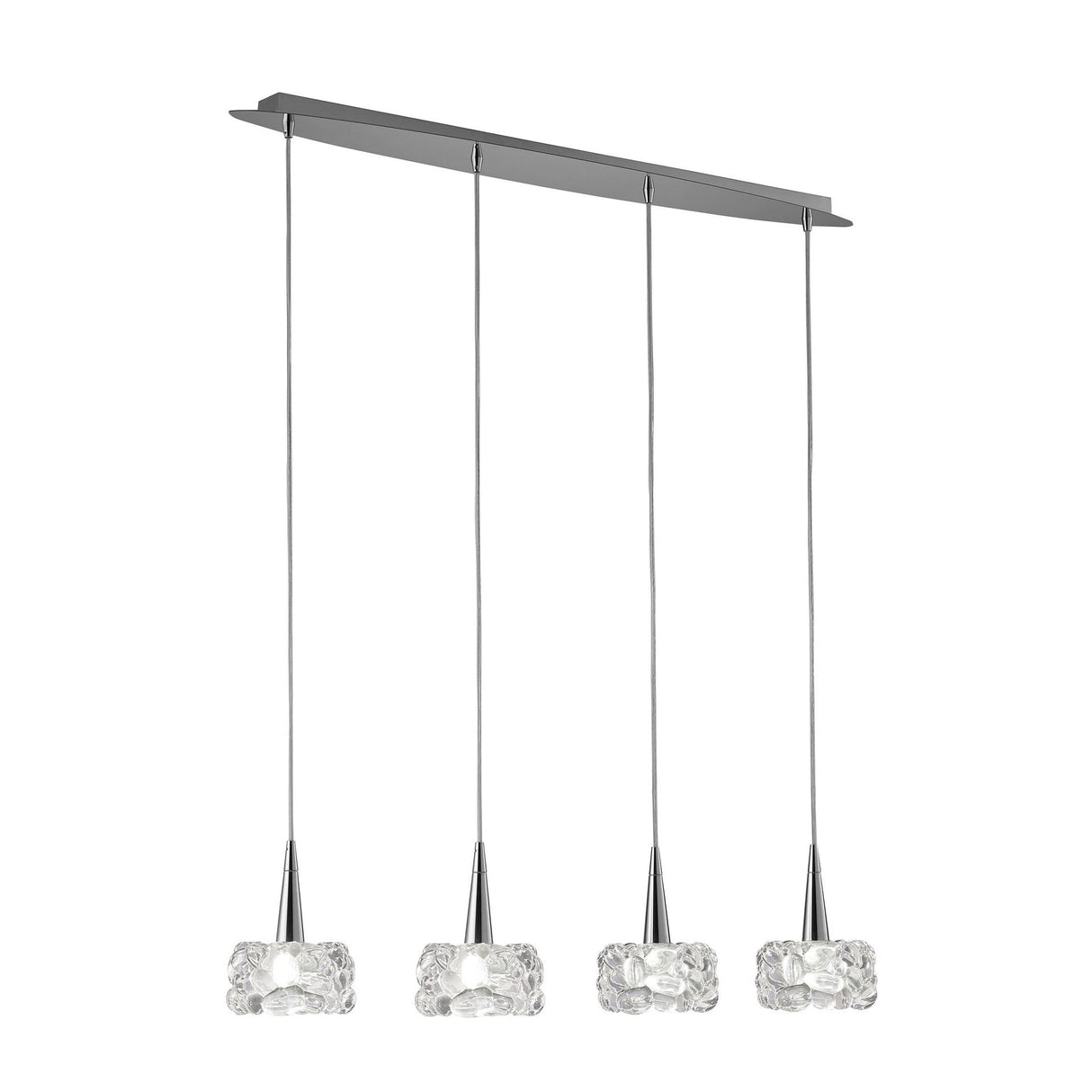 O2 4 Light Bar Pendant Light - Polished Chrome