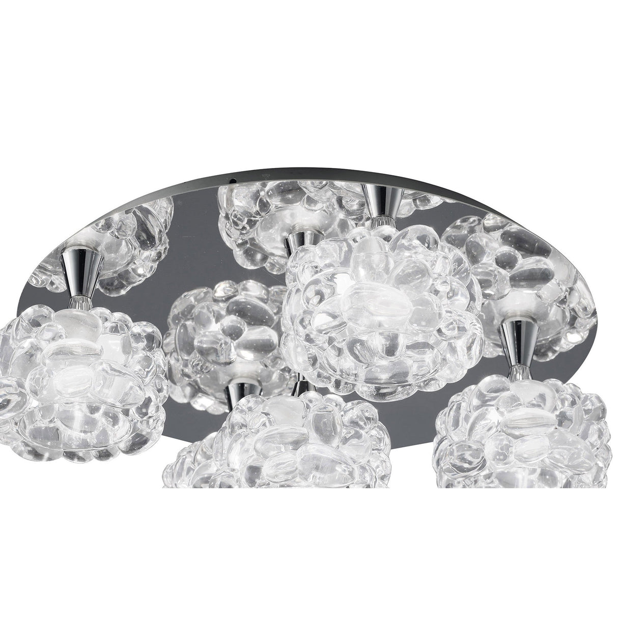 O2 5 Light Semi-Flush Ceiling Light - Polished Chrome