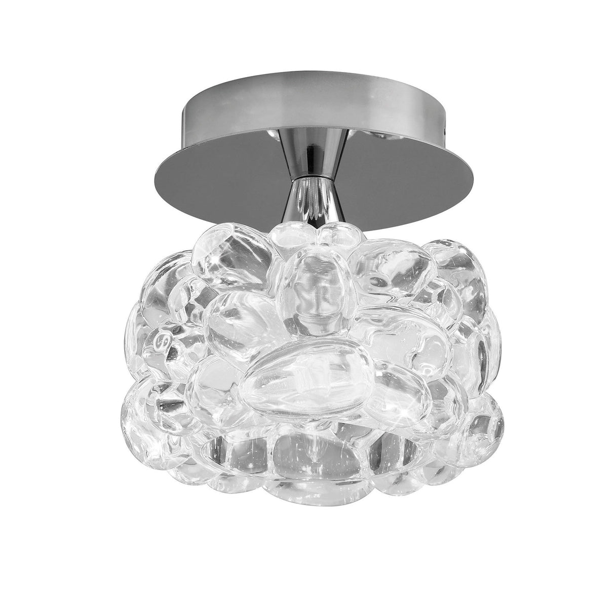 O2 1 Light Semi-Flush Ceiling Light - Polished Chrome