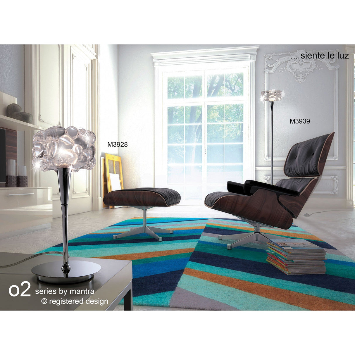 O2 1 Light Table Lamp - Polished Chrome