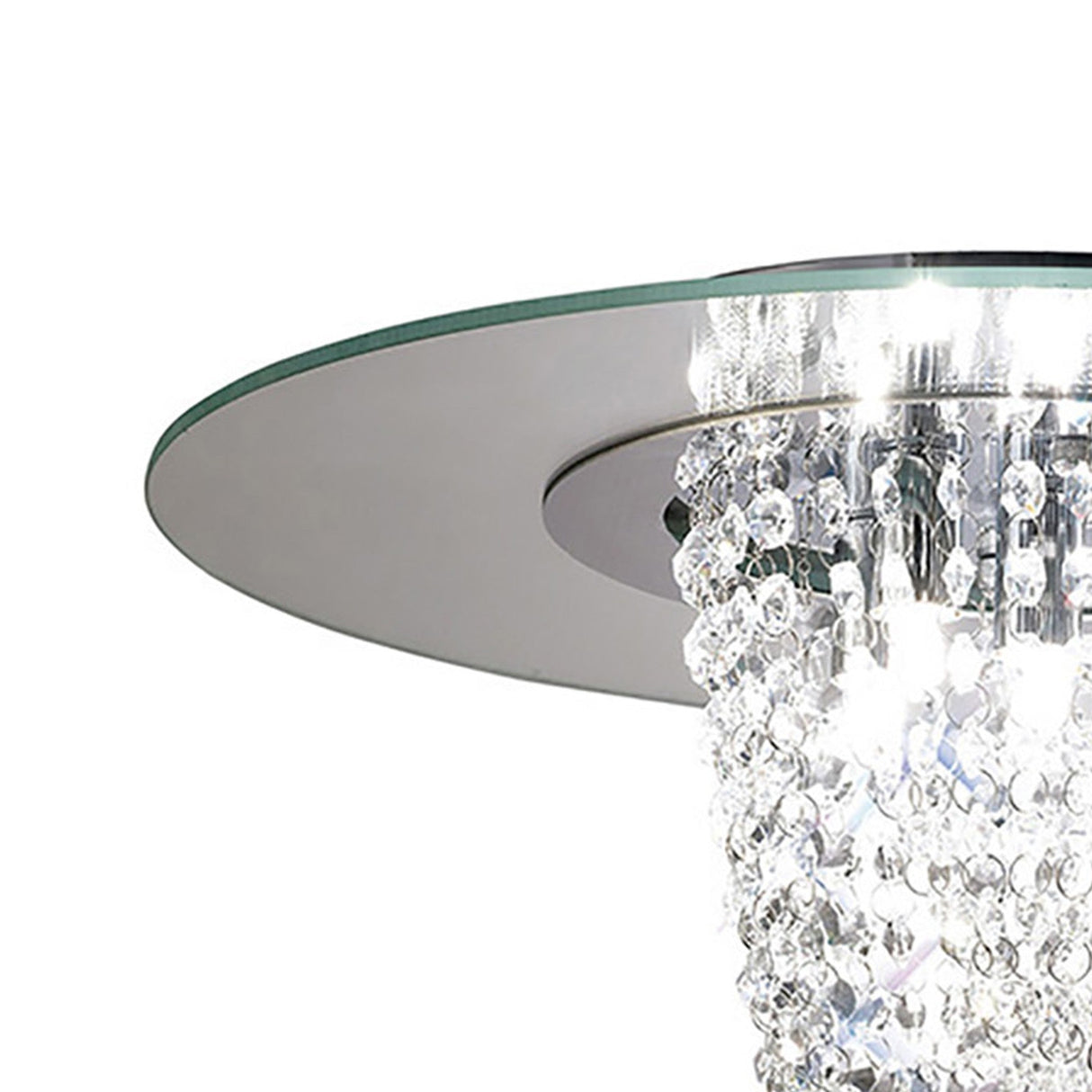 Oberon 5 Light Crystal Flush Ceiling Light - Polished Chrome