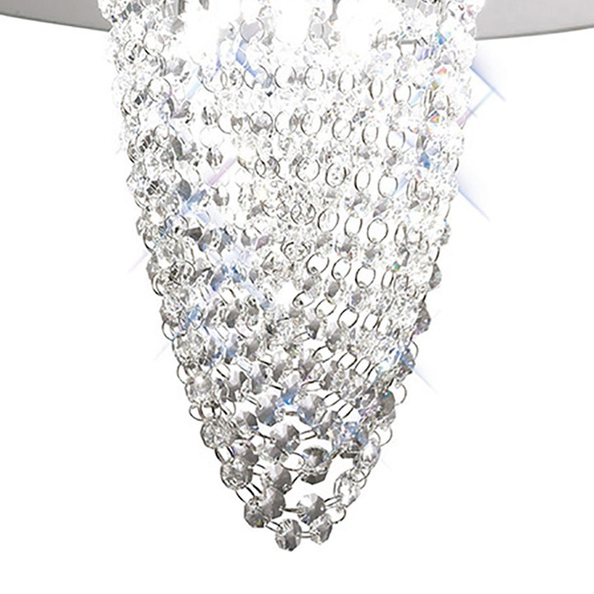 Oberon 5 Light Crystal Flush Ceiling Light - Polished Chrome