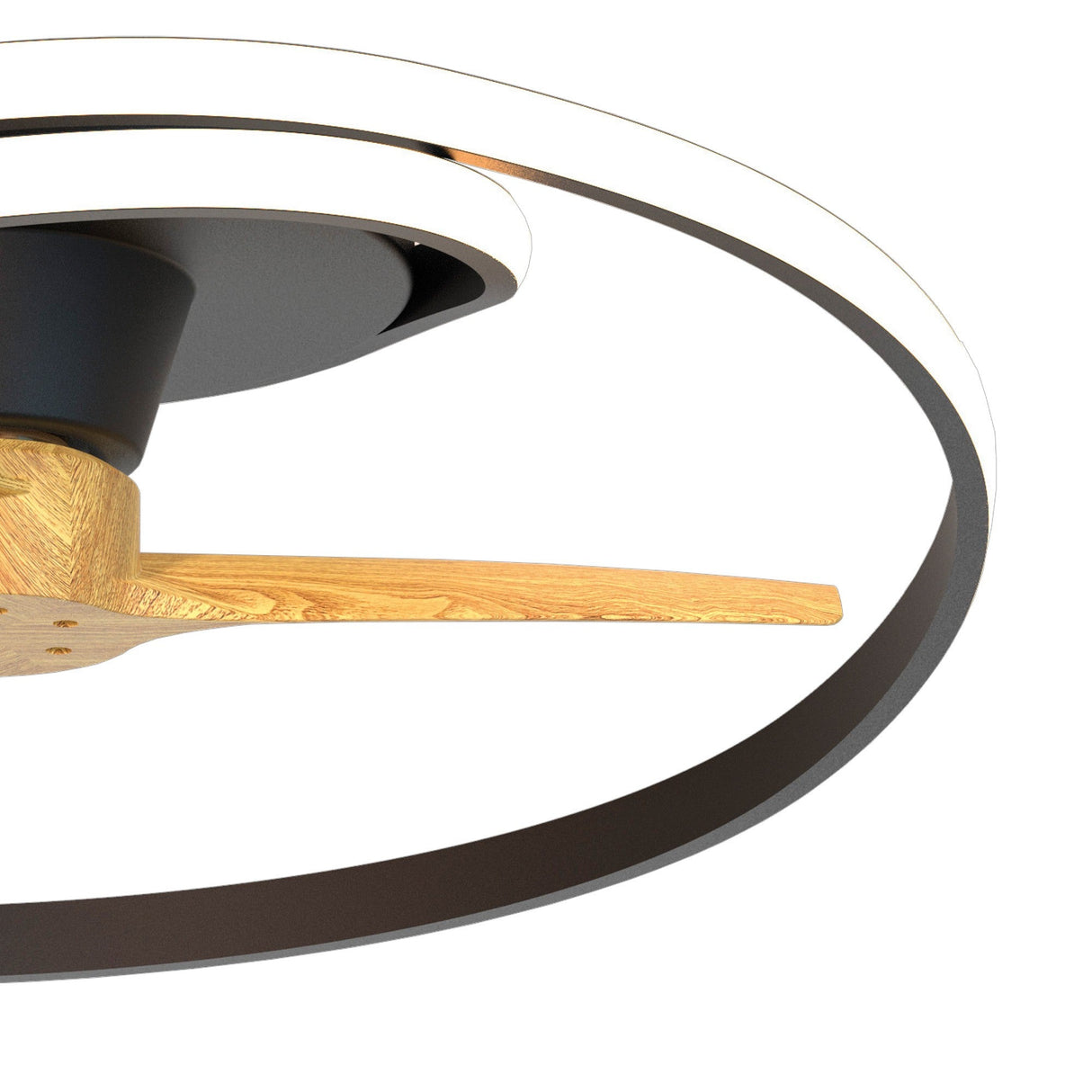 Ocean CCT Dimmable LED Ceiling Retractable Fan Light - Black