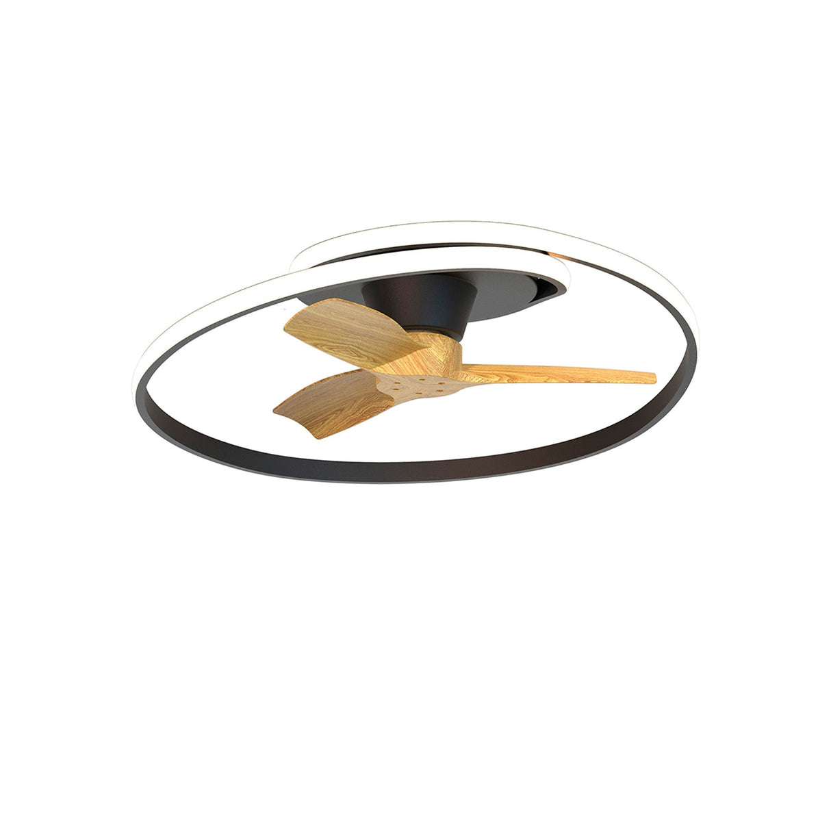 Ocean CCT Dimmable LED Ceiling Retractable Fan Light - Black