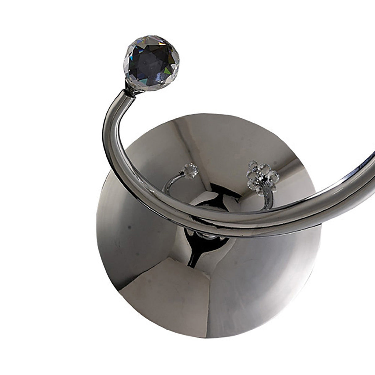 Octavia 1 Light Crystal Left Wall Light With Switch - Chrome