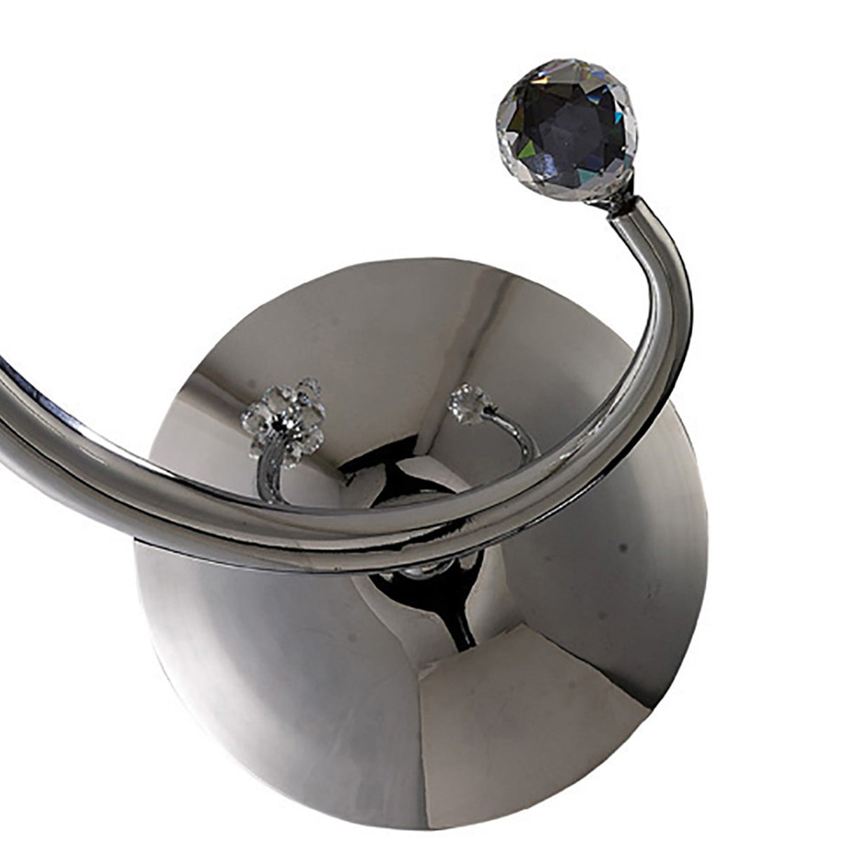 Octavia 1 Light Crystal Right Wall Light With Switch - Chrome