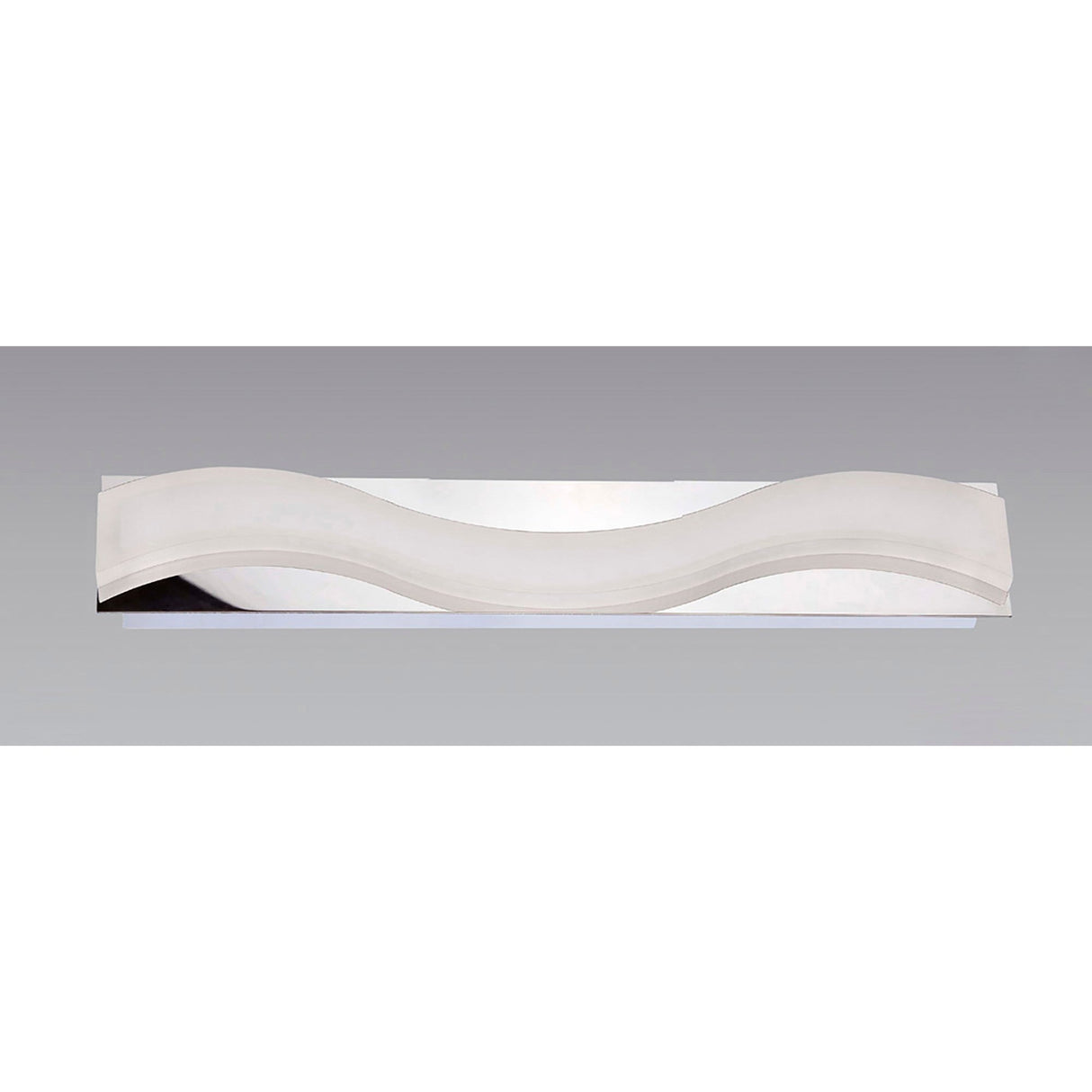 Ola Large LED Bathroom Wall Light – Polished Chrome & Frosted White