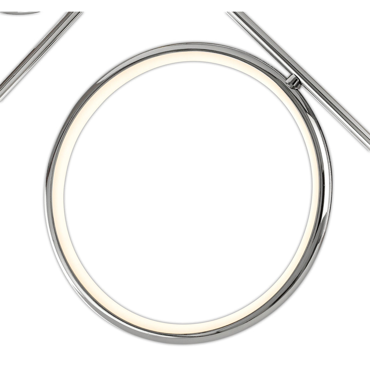 Olimpia LED Semi-Flush Ceiling Light 36W 3000K - Chrome