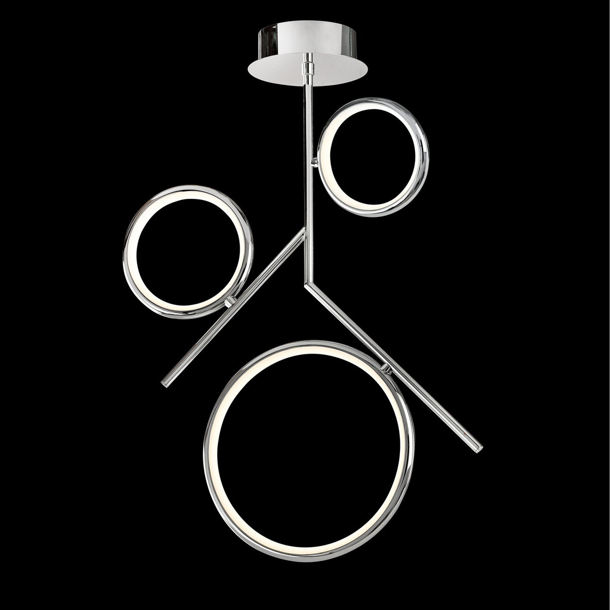 Olimpia LED Semi-Flush Ceiling Light 36W 3000K - Chrome