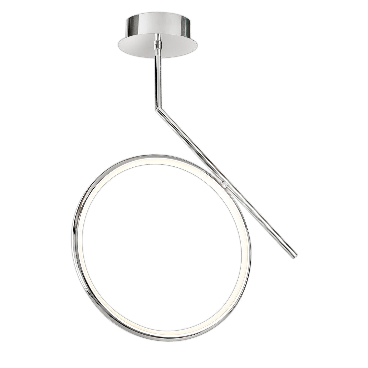 Olimpia LED Semi-Flush Ceiling Light 25W 3000K - Chrome