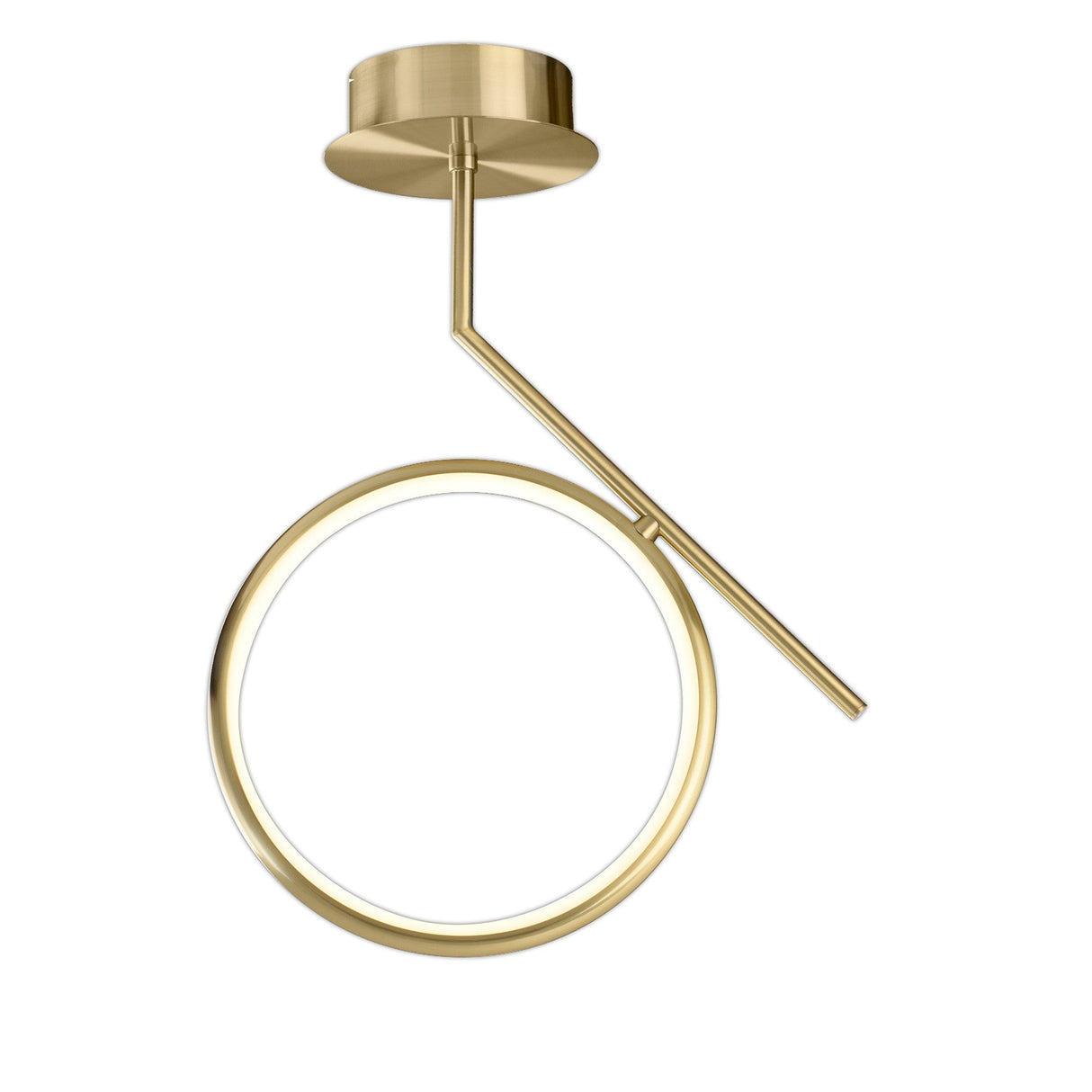 Olimpia LED Semi-Flush Ceiling Light 20W 3000K - Satin Gold