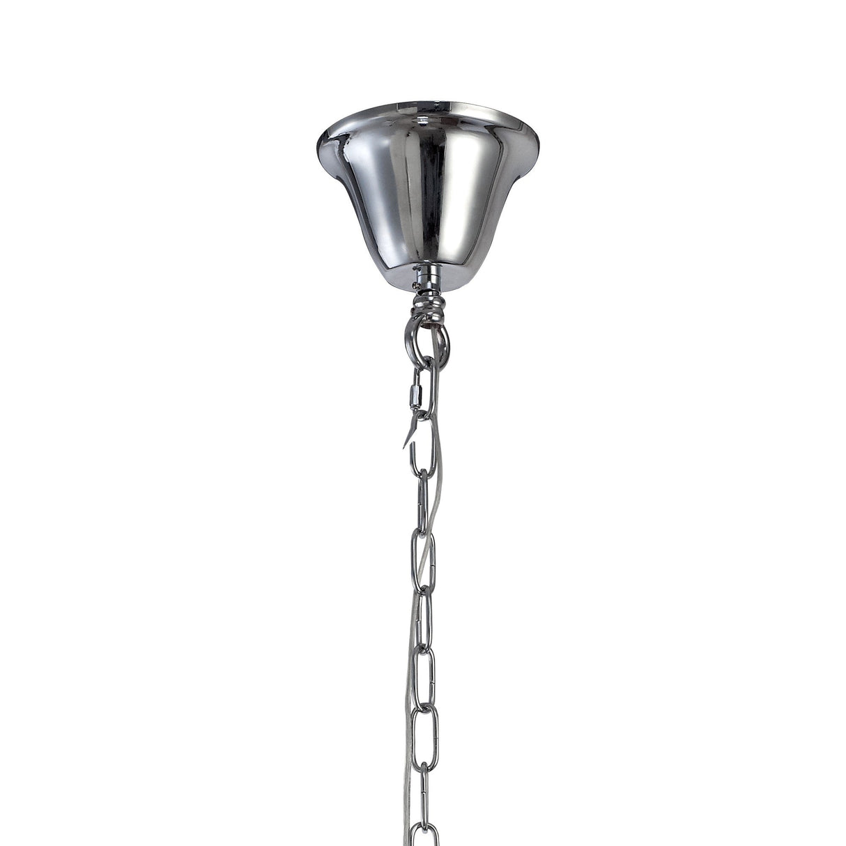 Olivia 70cm 8 Light Crystal Chandelier - Chrome With Bronze Shade
