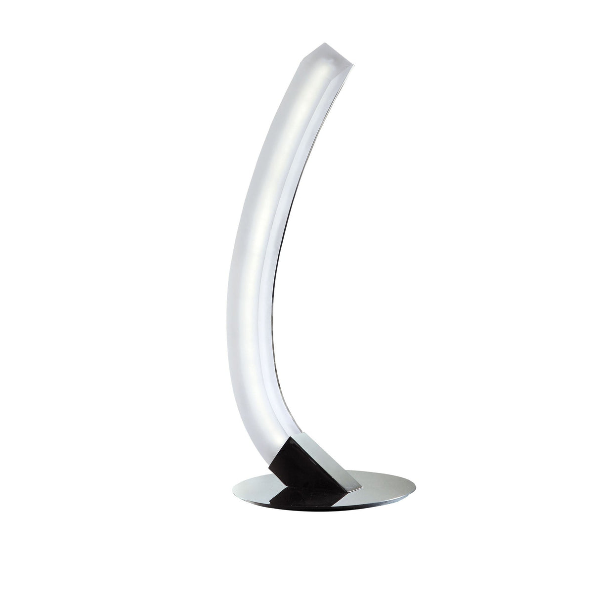 On LED Frosted Acrylic Right Table Lamp 5W 3000K - Chrome