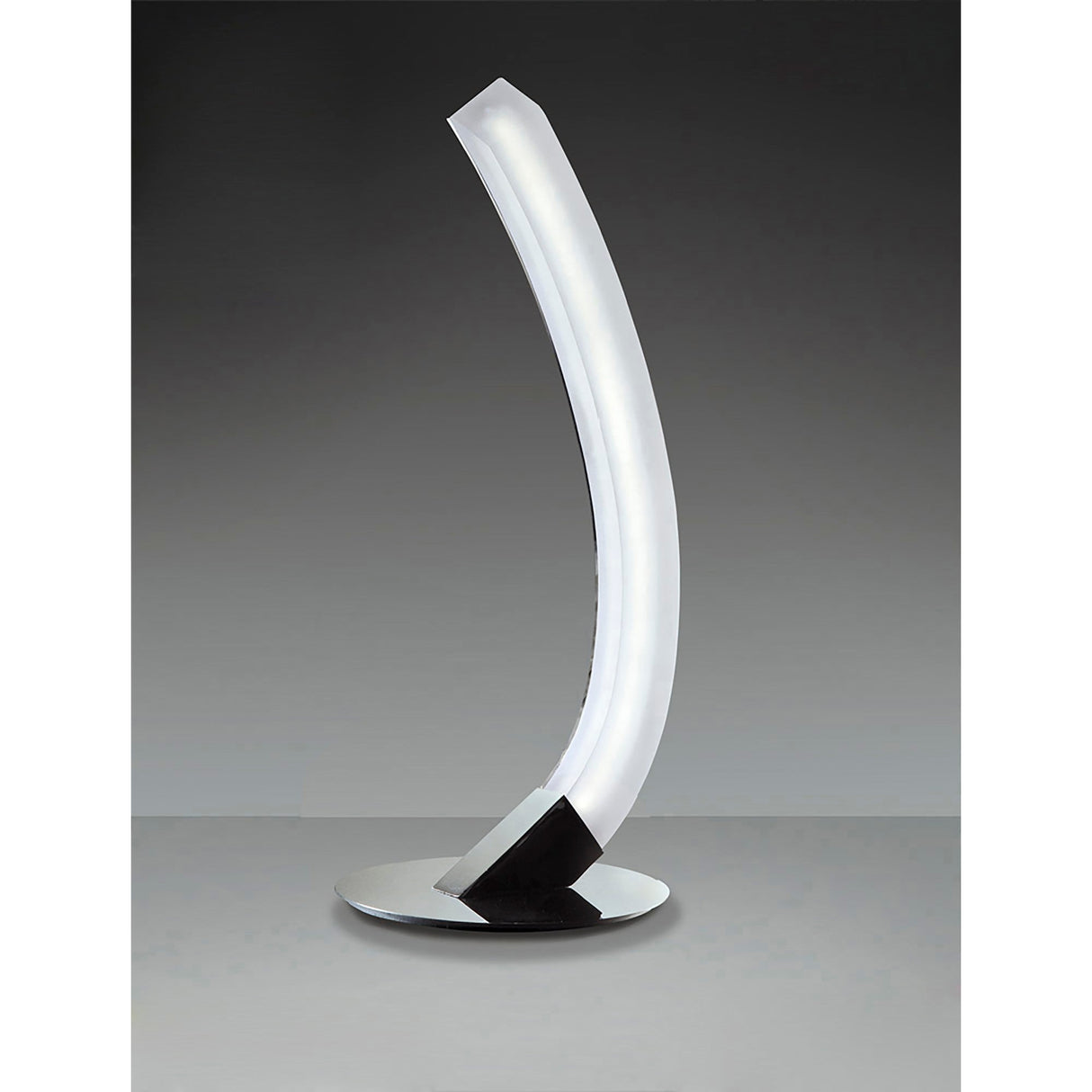 On LED Frosted Acrylic Left Table Lamp 5W 3000K - Chrome