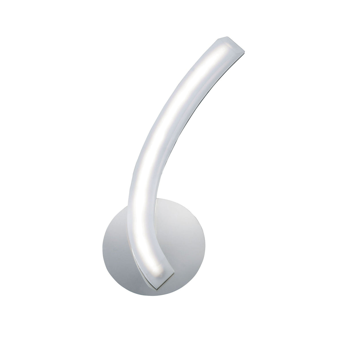 On Right LED Wall Light With Switch - Chrome