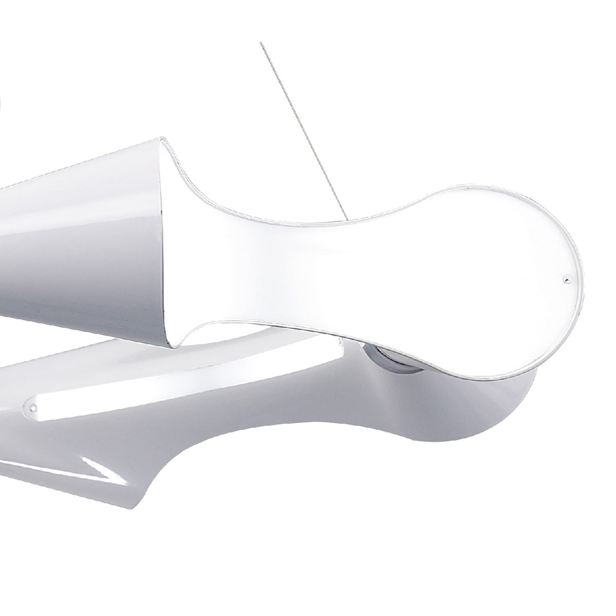 Ora 90cm LED Suspension Light - Gloss White & Chrome