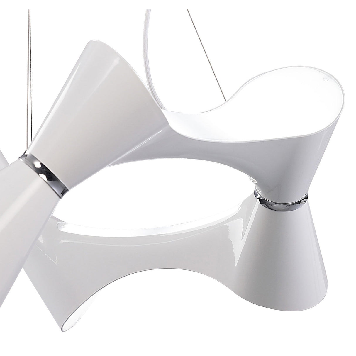 Ora 80cm LED Suspension Light - Gloss White & Chrome