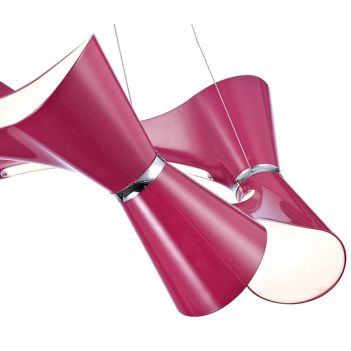 Ora 80cm LED Suspension Light - Gloss Purple & Chrome