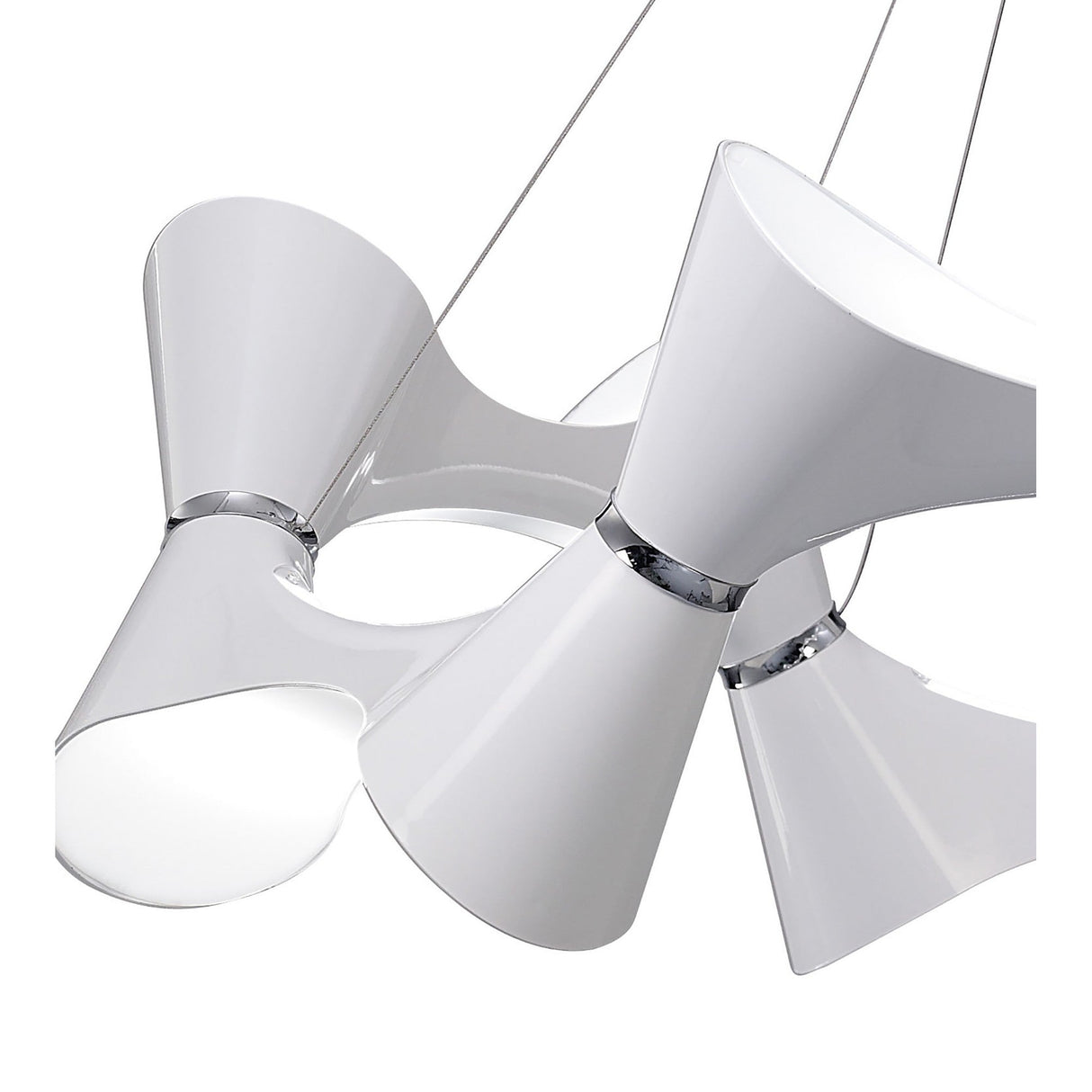 Ora 105cm LED Suspension Light - Gloss White & Chrome