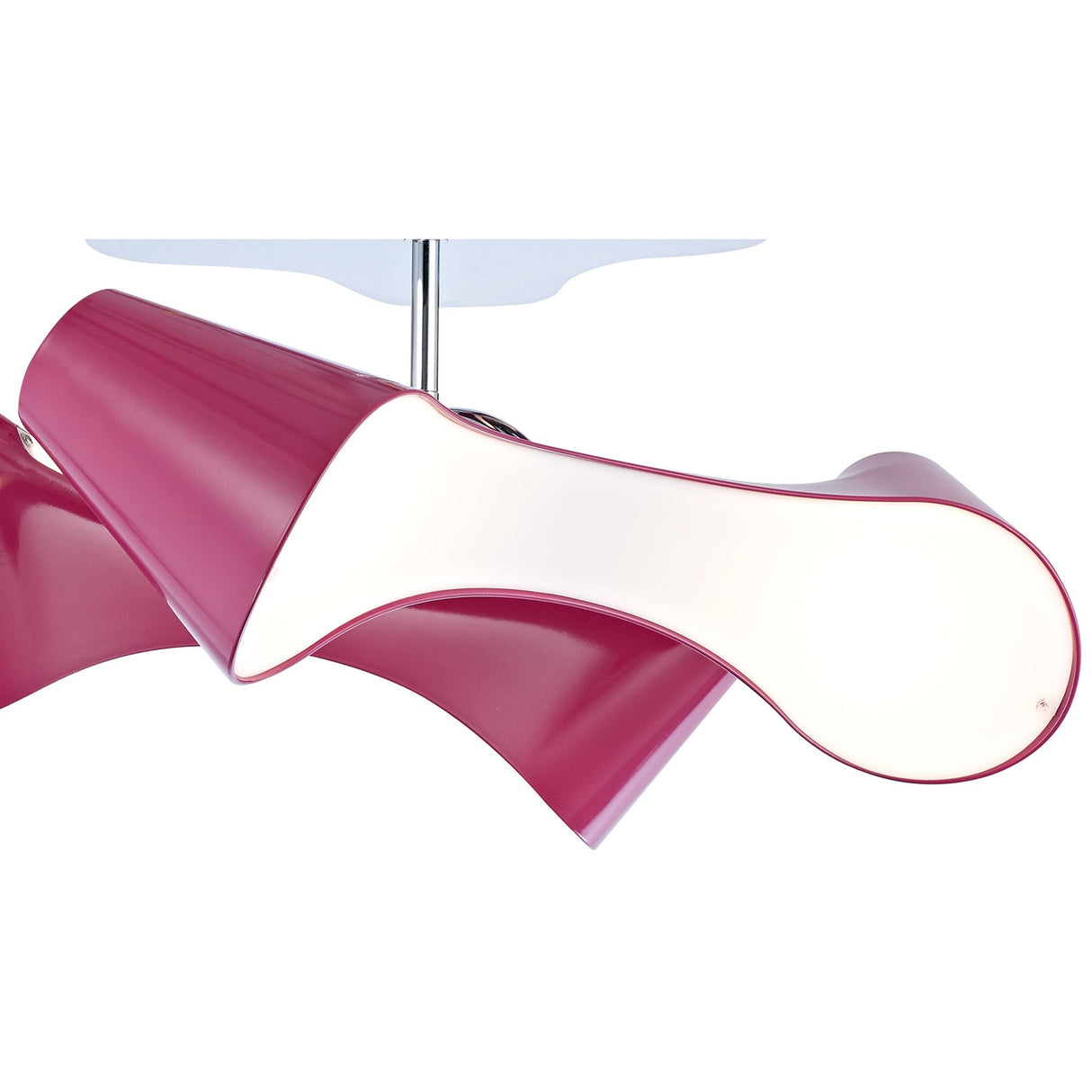 Ora 4 Light Semi-Flush Ceiling Light - Gloss Purple & Chrome