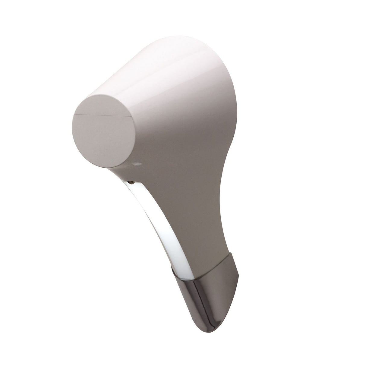 Ora 1 Light Wall Light - Gloss White & Chrome