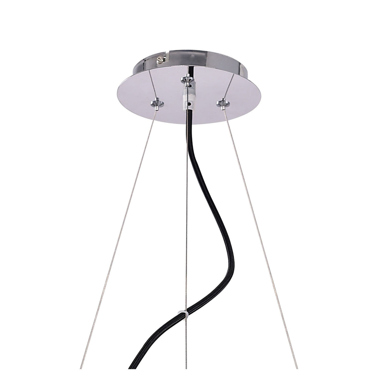 Ora 73cm LED Suspension Light - Gloss Black & Chrome