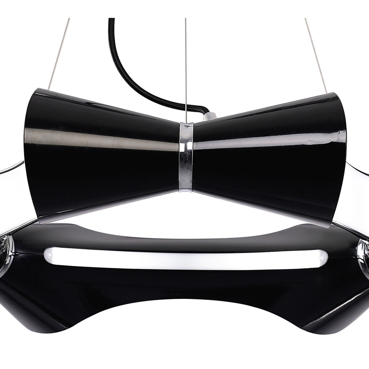 Ora 73cm LED Suspension Light - Gloss Black & Chrome