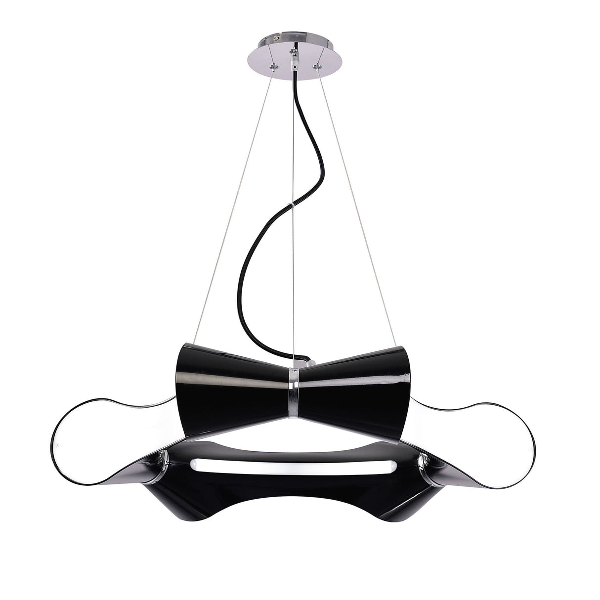 Ora 73cm LED Suspension Light - Gloss Black & Chrome