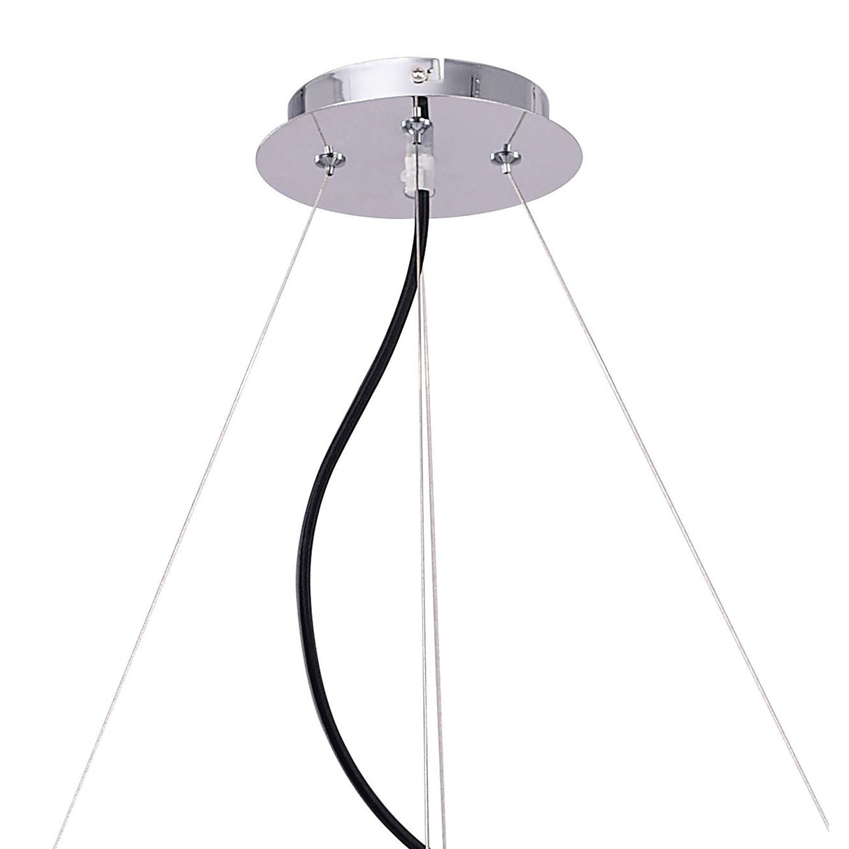 Ora 90cm LED Suspension Light - Gloss Black & Chrome
