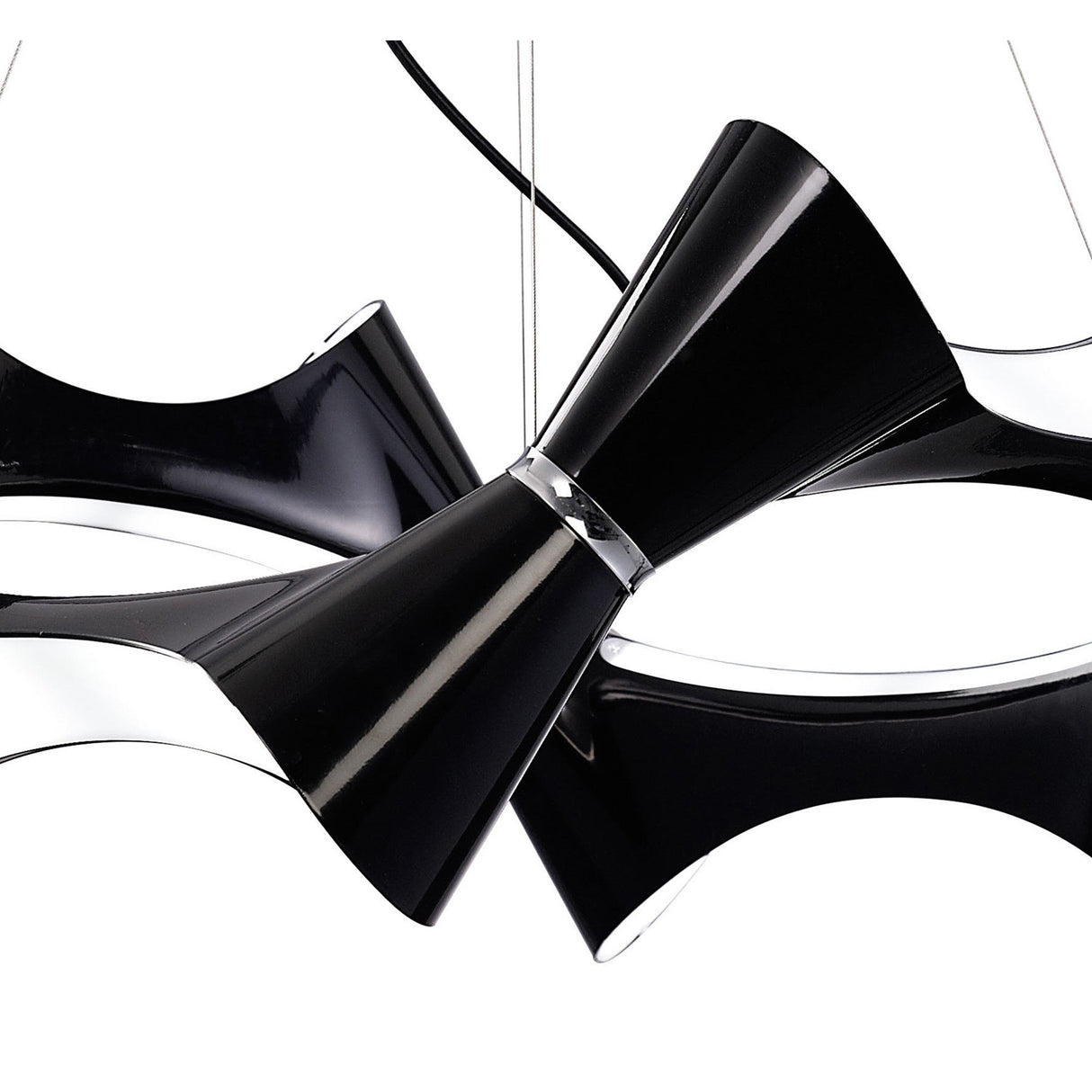 Ora 80cm LED Suspension Light - Gloss Black & Chrome