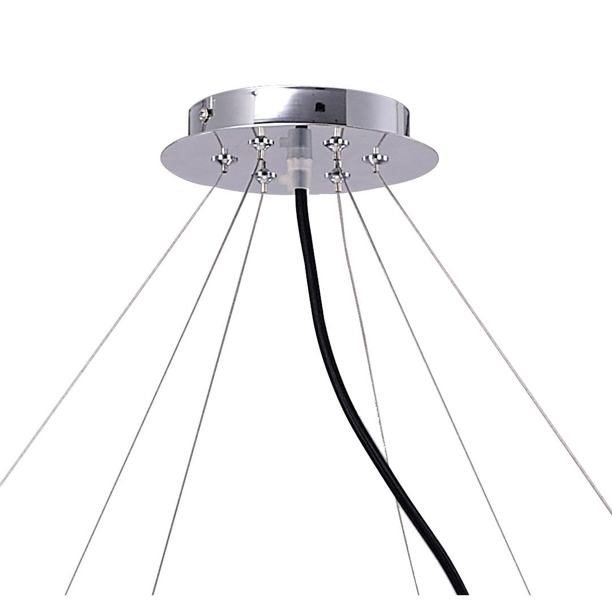 Ora 105cm LED Suspension Light - Gloss Black & Chrome