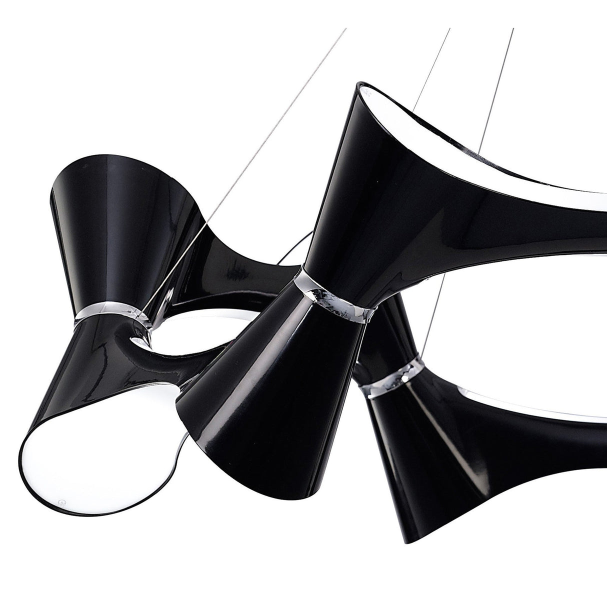 Ora 105cm LED Suspension Light - Gloss Black & Chrome