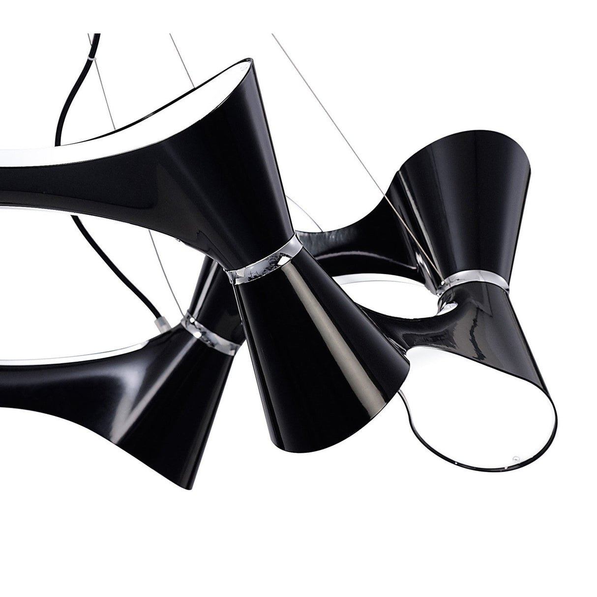 Ora 105cm LED Suspension Light - Gloss Black & Chrome