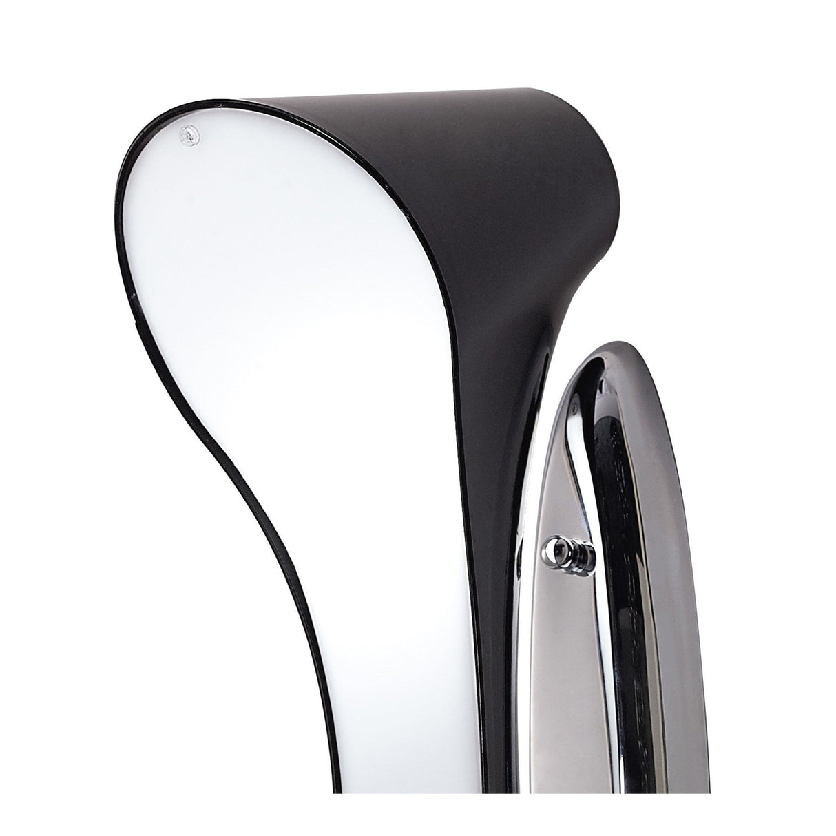 Ora 2 Light Wall Light - Gloss Black & Chrome