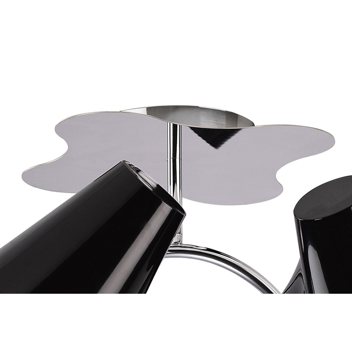 Ora 4 Light Semi-Flush Ceiling Light - Gloss Black