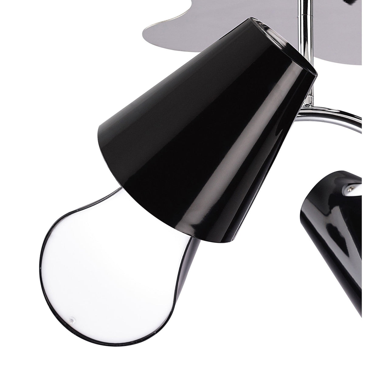 Ora 4 Light Semi-Flush Ceiling Light - Gloss Black